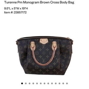 LV Turenne Pm Monogram Brown Cross Body Bag